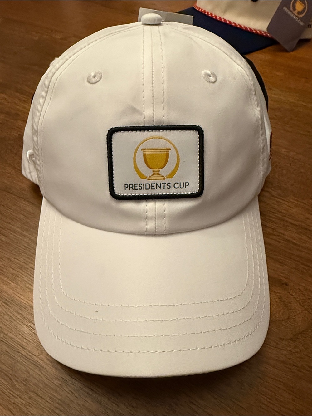 Presidents Cup ROYAL MONTREAL GOLF CLUB 2024.  WHITE ADJUSTABLE CAP VELCRO STRAP